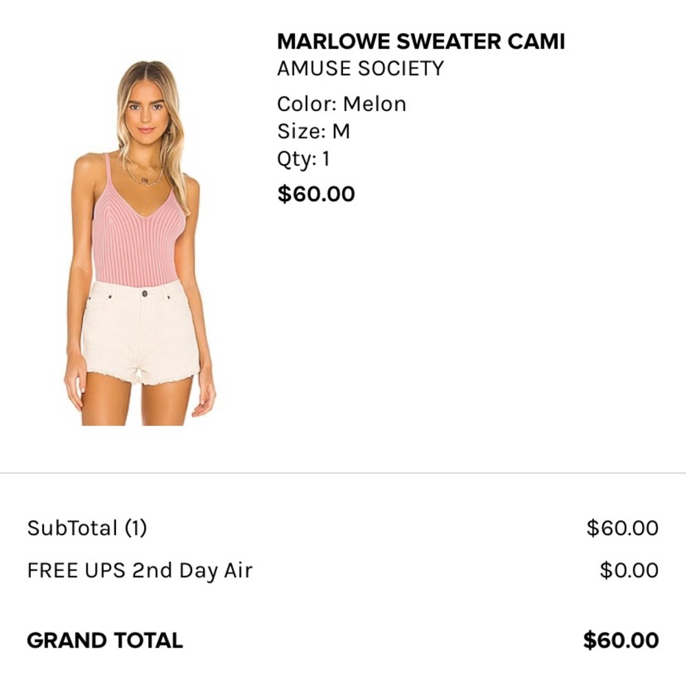 Marlowe Sweater Cami Amuse Society